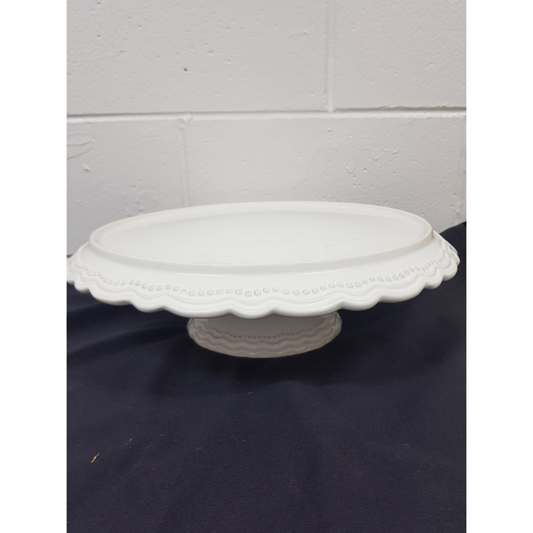 Cake Stand - With Lace Lip 32cm image 0
